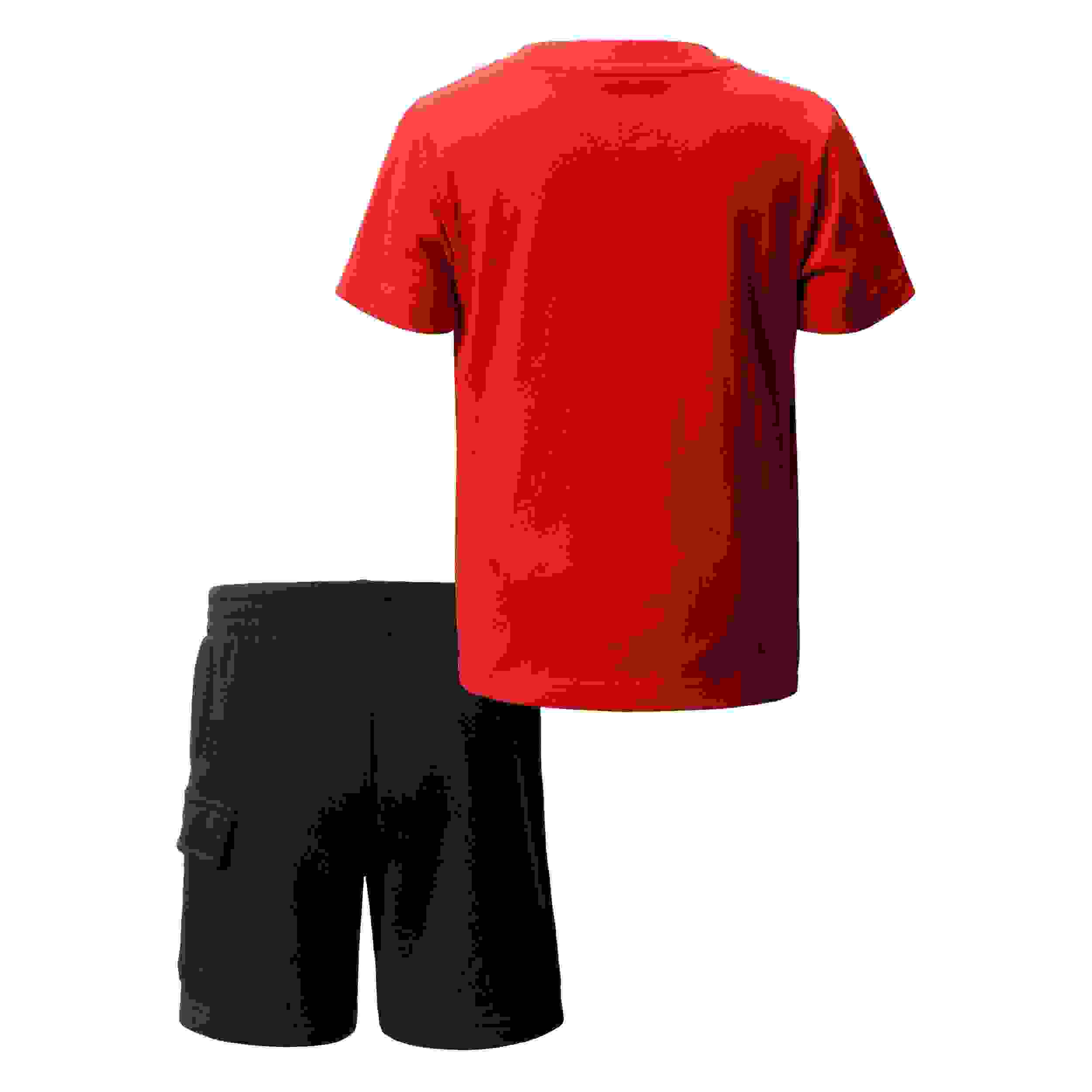 New Balance Little Boys' Red/Black Short Set